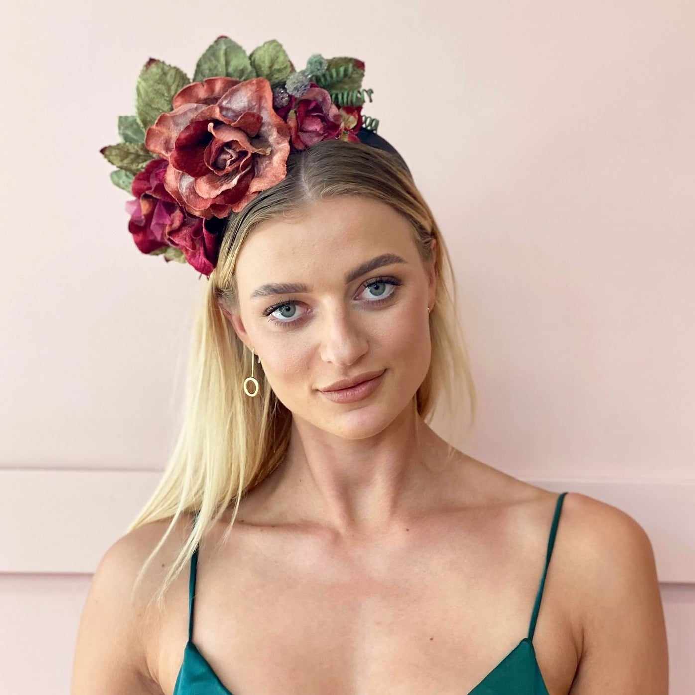 flower-headpiece-divalicious-le-jardin-damelia-rust-orange-burgundy-pink-green