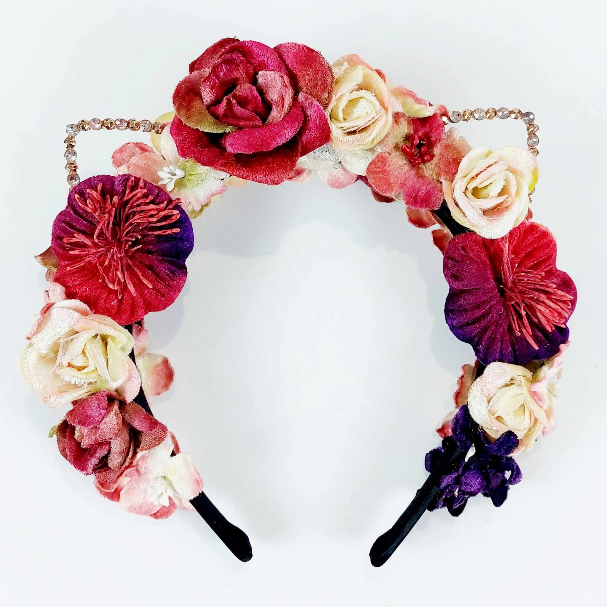 flower-headpiece-divalicious-alannah-le-purr-red-rose-pink-peach-purple