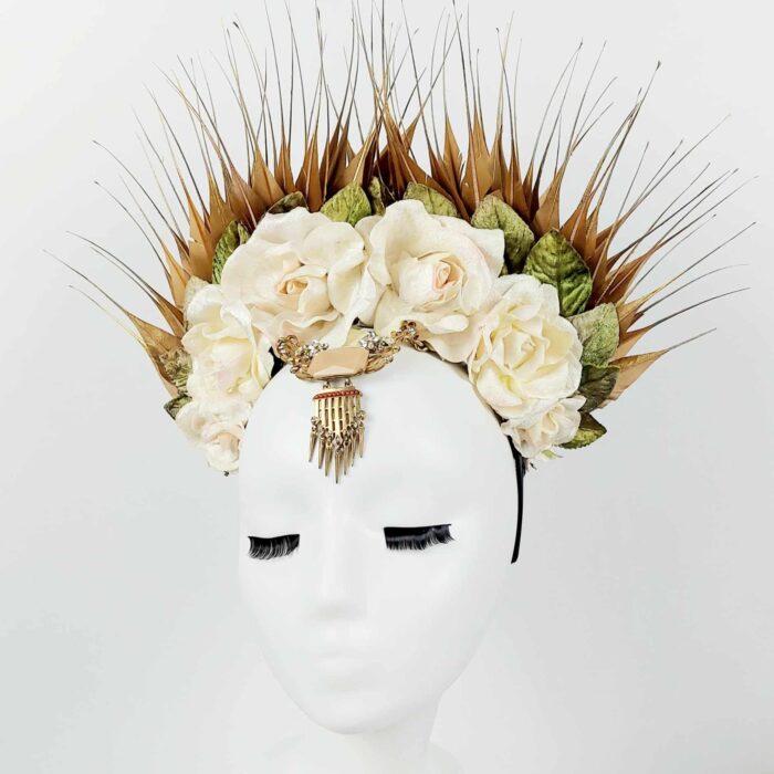 headpiece-divalicious-clementine-ivory-tan-brown-gold