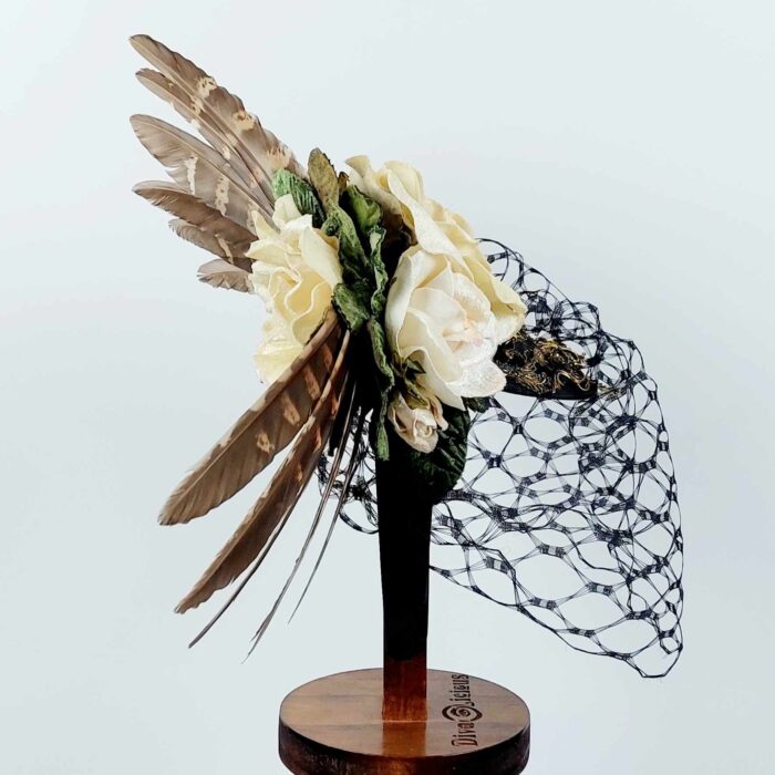 fascinator-divalicious-arabella-angel-black-cream-gold