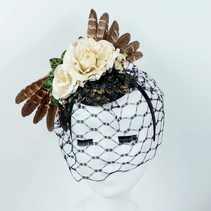 fascinator-divalicious-arabella-angel-black-cream-gold