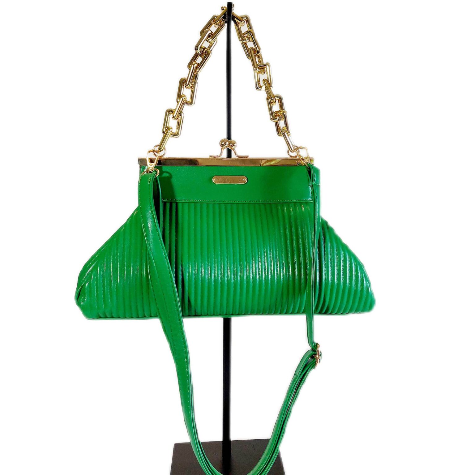 Framed Top Handle Bag 'Zayla' | Green | Divalicious