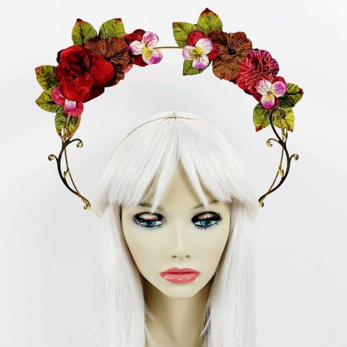 halo-headpiece-divalicious-josephina-red-magenta-cinnamon-brown