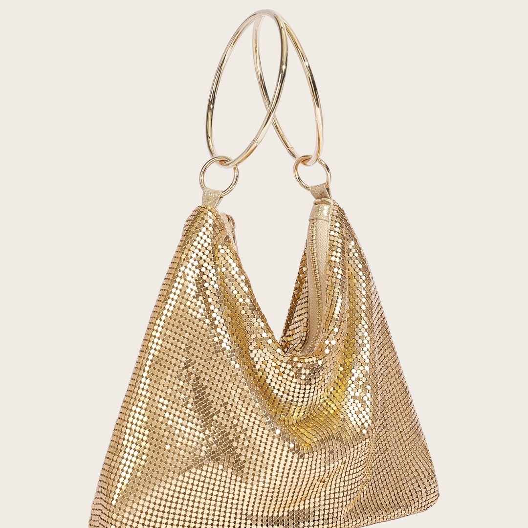 Gold glomesh bag sale