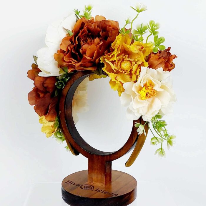 flower-headpiece-divalicious-sienna-amber-brown-yellow-cream