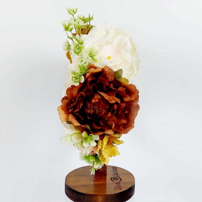 flower-headpiece-divalicious-sienna-amber-brown-yellow-cream