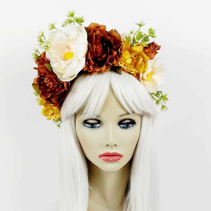 flower-headpiece-divalicious-sienna-amber-brown-yellow-cream