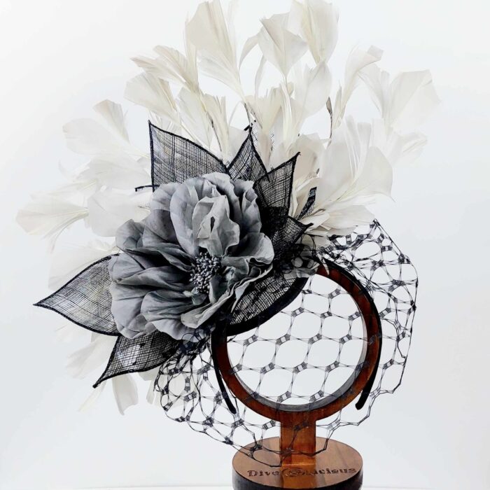 fascinator-divalicious-hope-flutters-grey-black