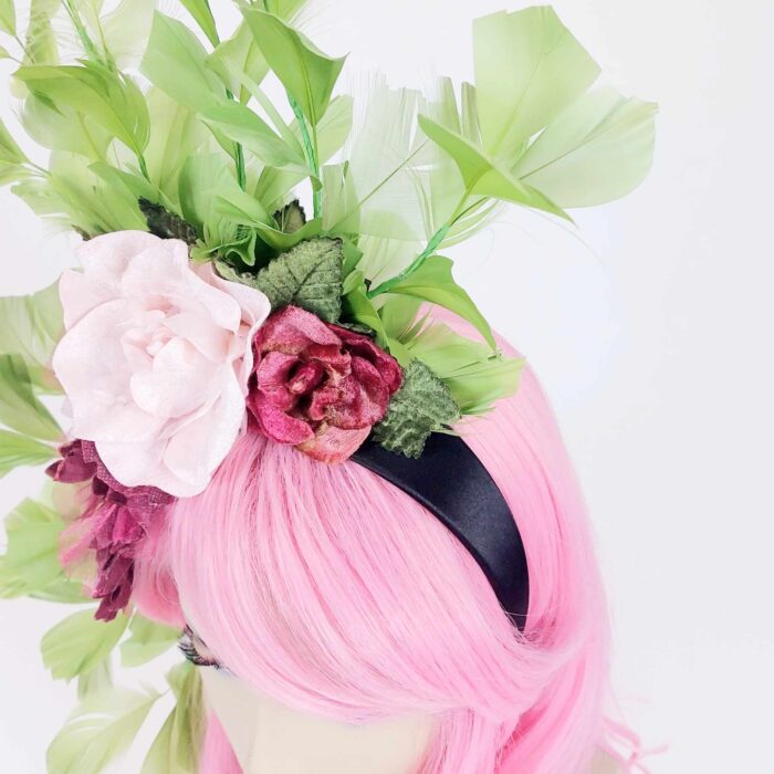 fascinator-divalicious-le-boudoir-de-jerry-burgundy-pink-green