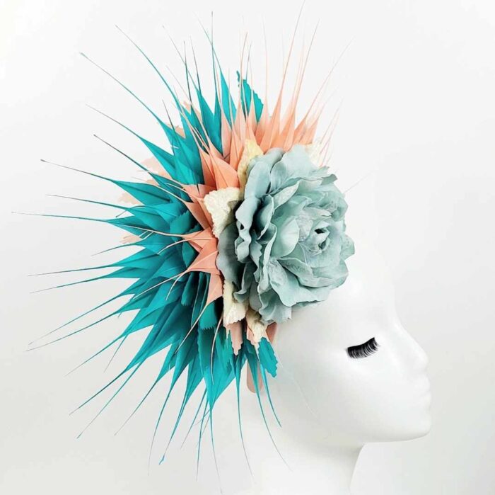 fascinator-divalicious-rose-de-palm-springs-mint-aqua-blue-coral-pink