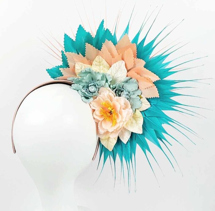 fascinator-divalicious-rose-de-palm-springs-mint-aqua-blue-coral-pink